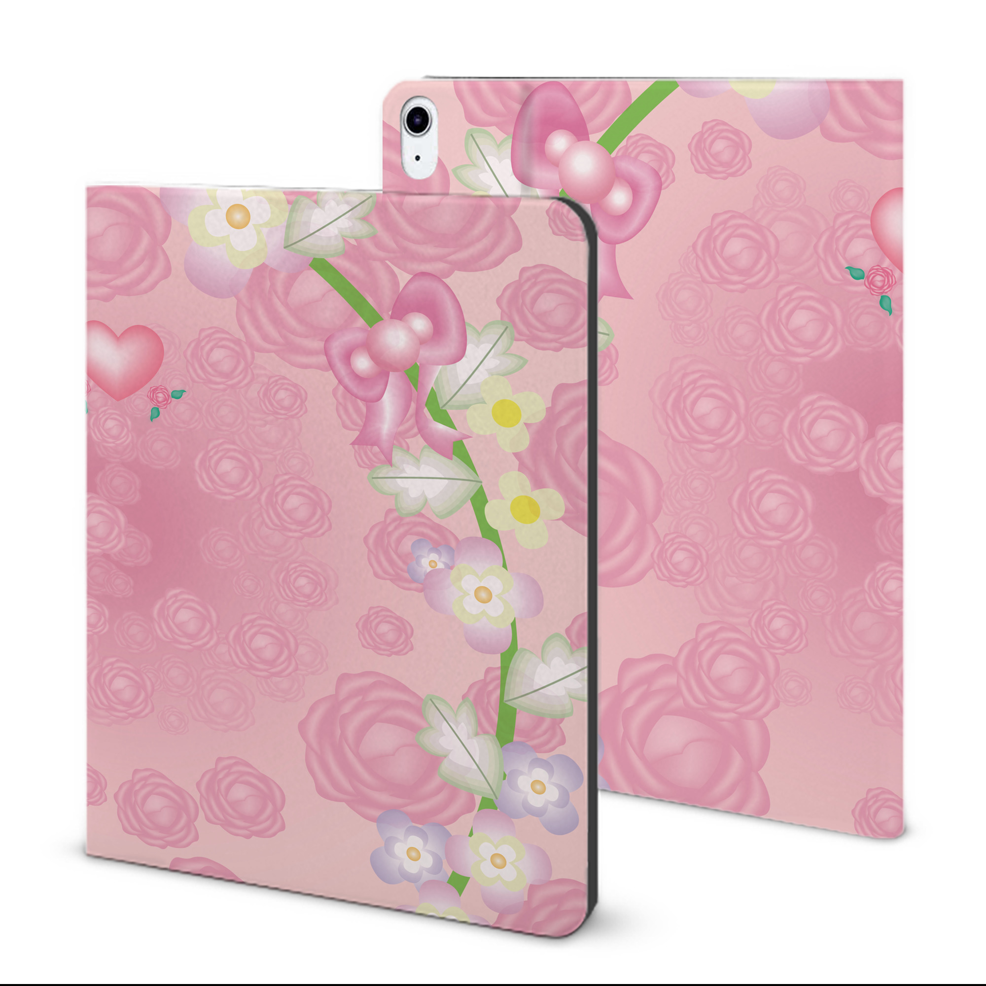 （画像用） Hello Kitty ハローキティ IPad ケース ブック型 PUレザー TPU 耐衝撃 軽量 薄型 ペン収納なし 全面保護 IPad 各モデル対応
